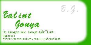 balint gonya business card